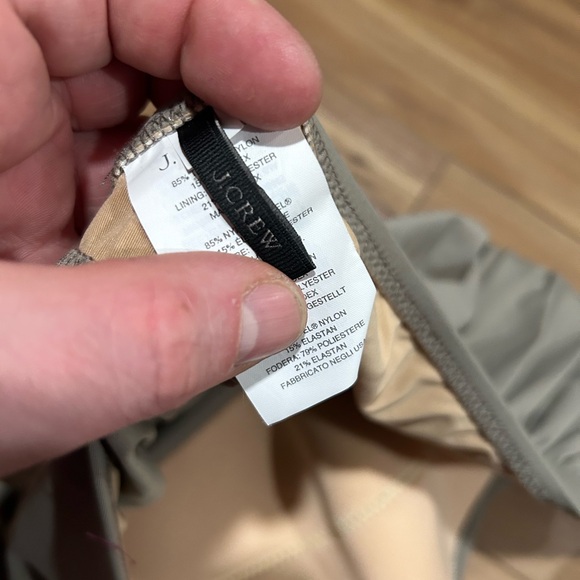 J Crew Solid Grey Strapless Tankini Top Size Medium - Picture 3 of 4